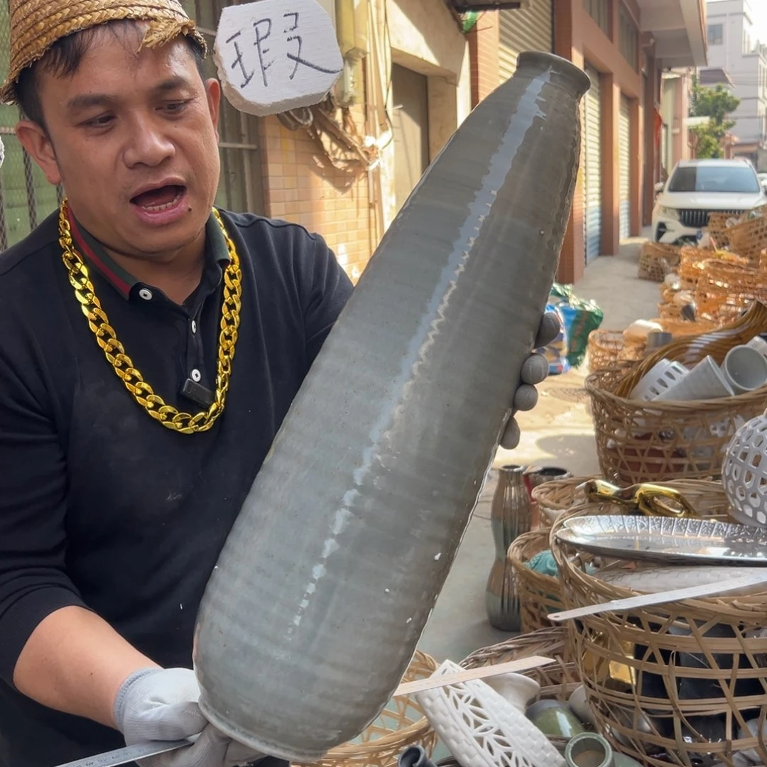 摆件187 号高中低温陶瓷工艺瓶（部分微瑕）