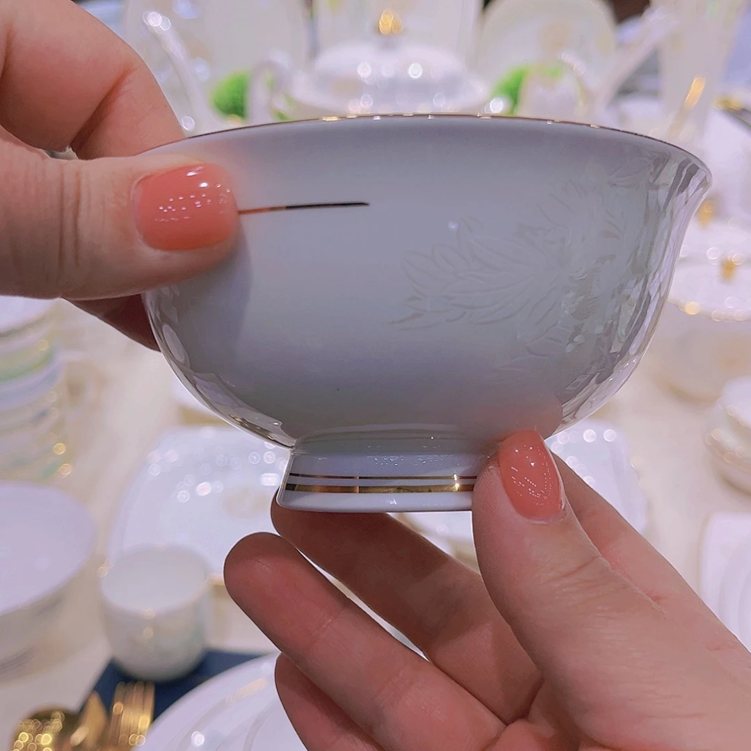 【闪购商品】45%以上骨粉骨瓷@****?熹微4.5寸饭碗4个