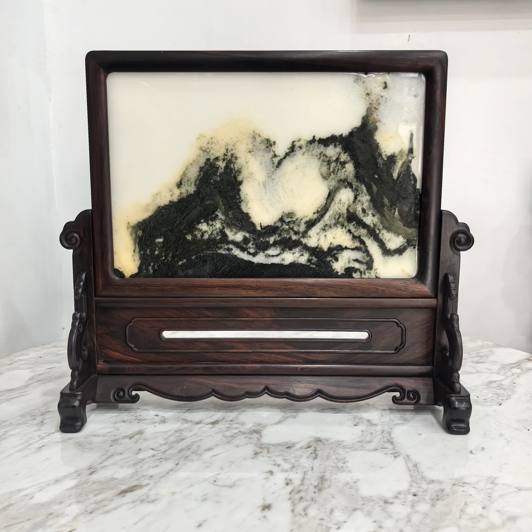 天然云石插屏台屏摆件工艺品DHSZ