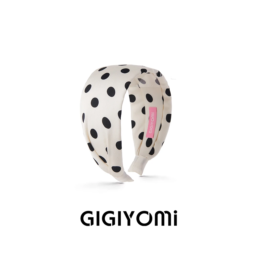 GIGIYOMi韩国小众设计波点宽边发箍温柔高颅顶高级感头箍头饰女