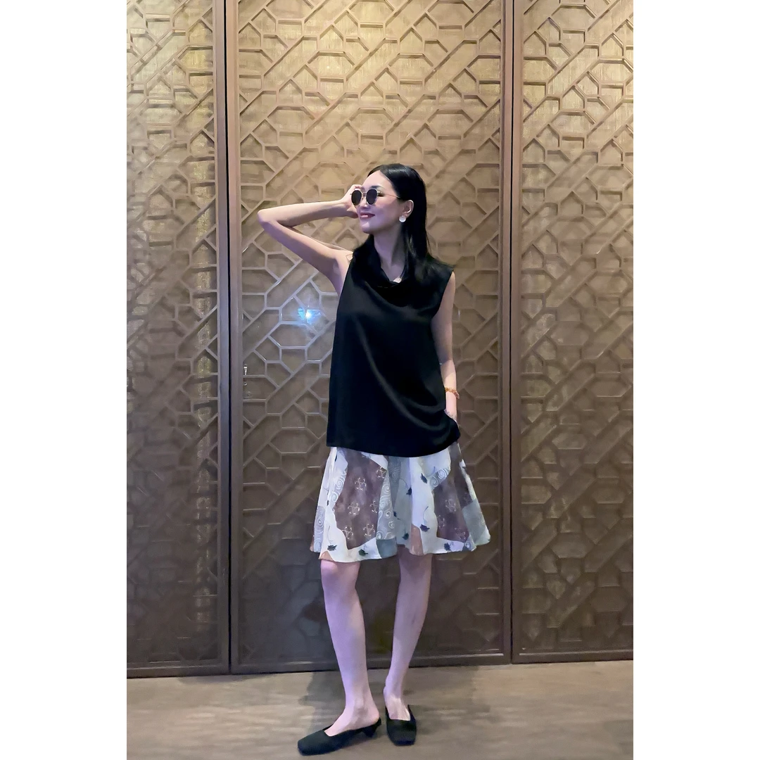 紫紫 百家半裙 设计师提花彩色百家满图显瘦半裙ZD02BZYL118