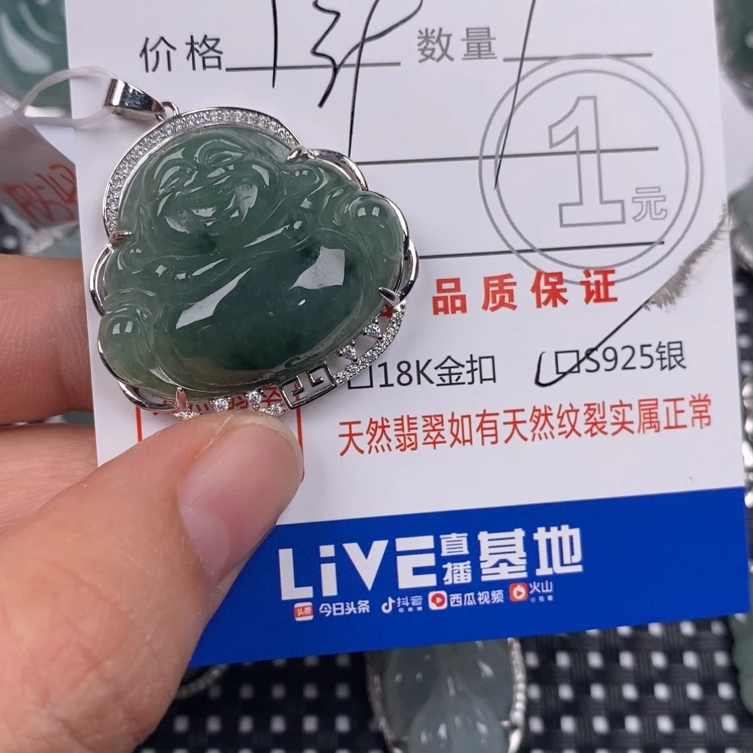 翡翠银S925镶嵌颈饰