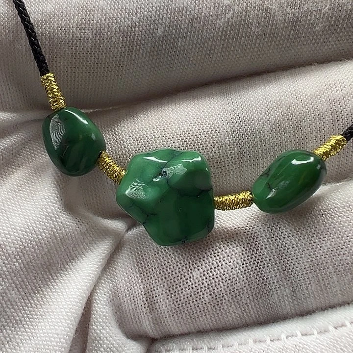 绿松石未镶嵌随形锁骨链