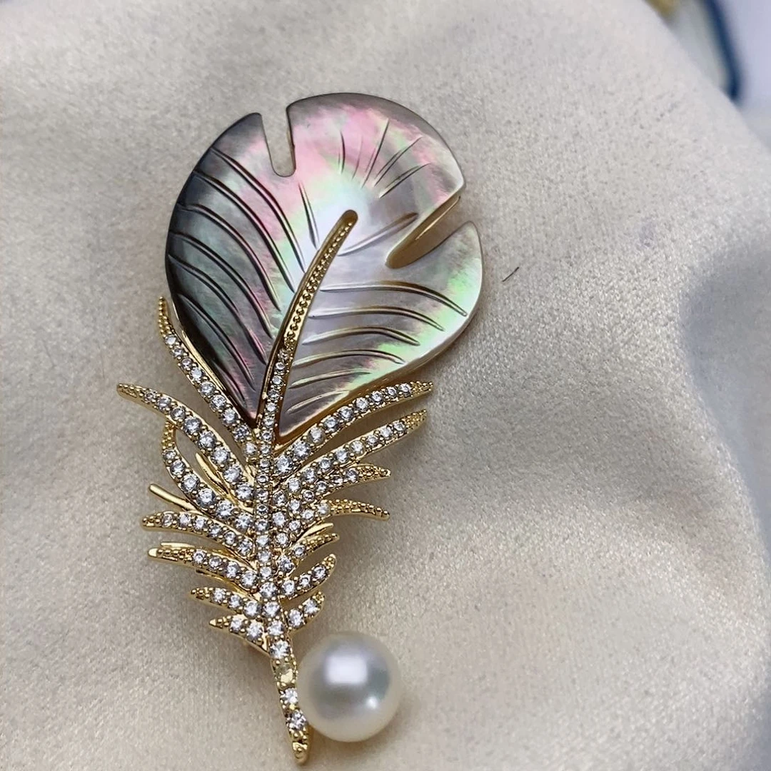 【闪购商品】海水珍珠胸针未镶嵌36