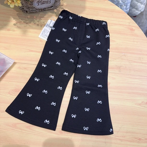 满印蝴蝶结裤子舒适百搭休闲裤