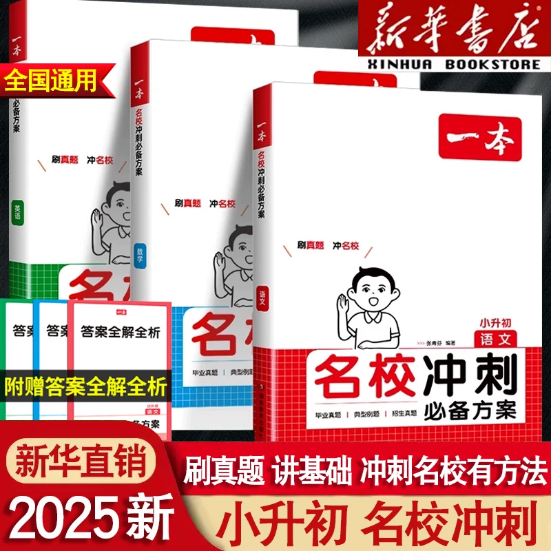 25一本小升初总复习英语文数学六年级名校冲刺必备小升初知识大盘