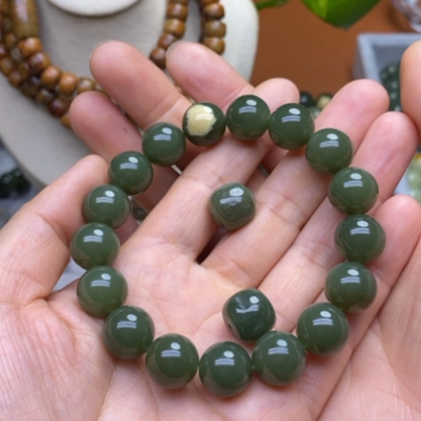 【闪购商品】未镶嵌手链岫岩河磨玉（透闪石质玉）麦*