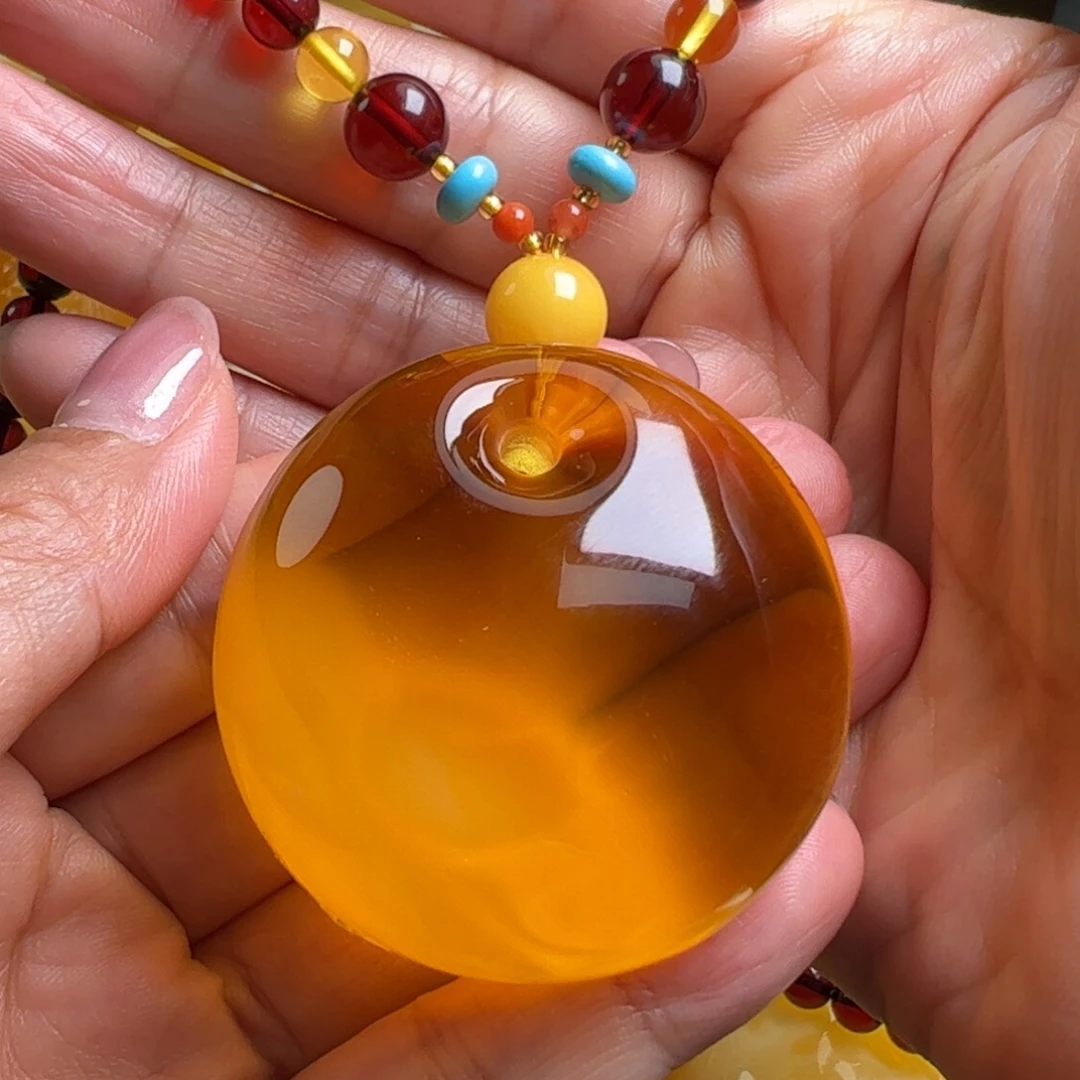 蜜蜡毛衣链未镶嵌无优化