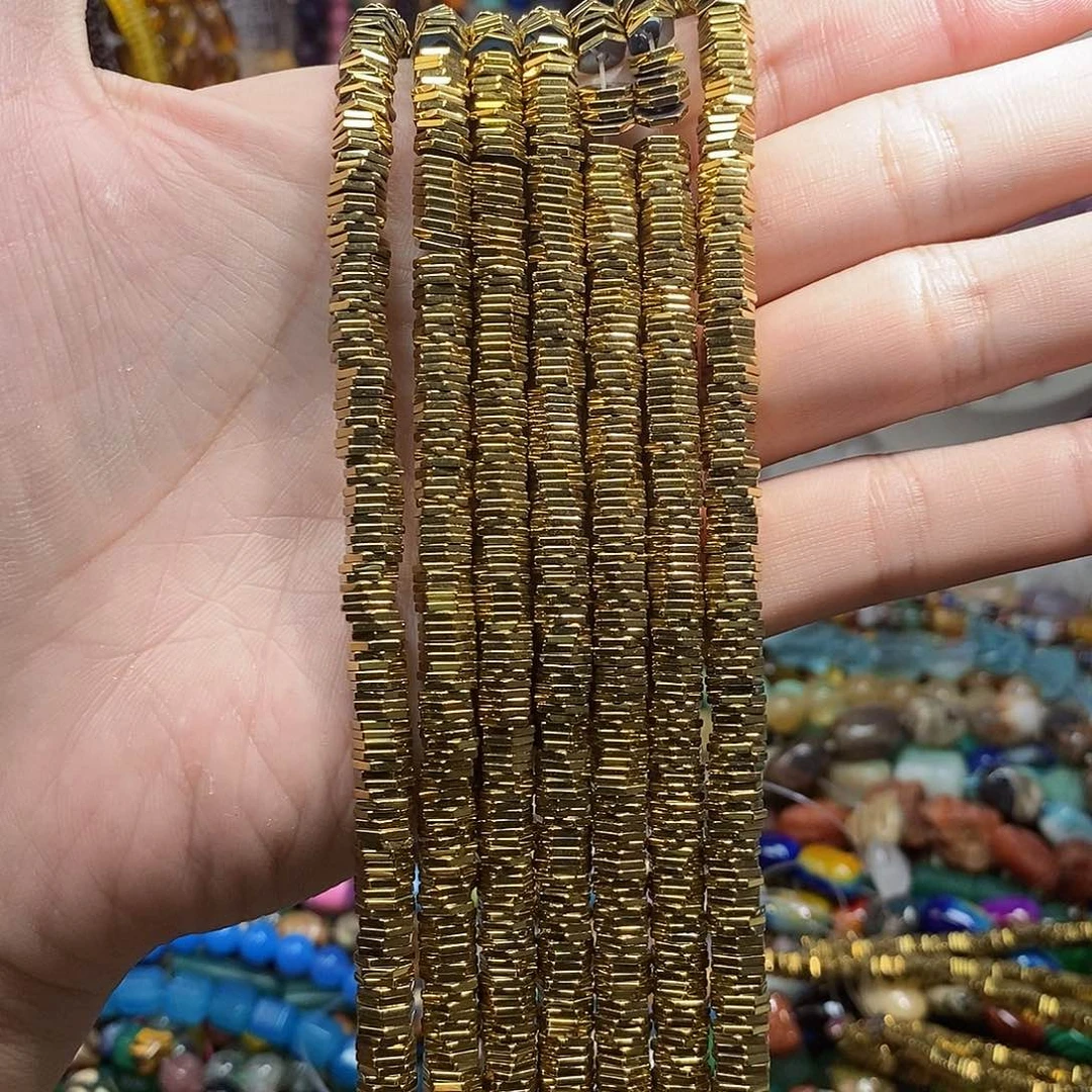 石英质玉未镶嵌，黑胆石六边形隔片1×6mm，