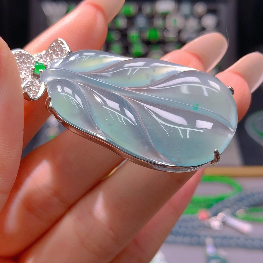 翡翠未镶嵌耳饰天然翡翠