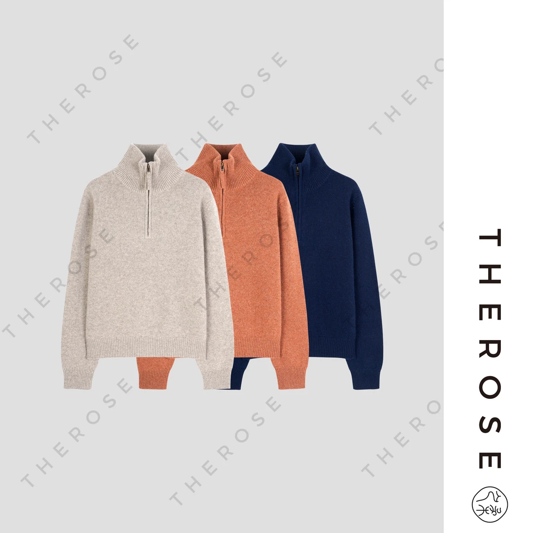 之柔【情迷诺丁山】进口Montecore保暖百搭立领亲肤细腻长袖针织衫