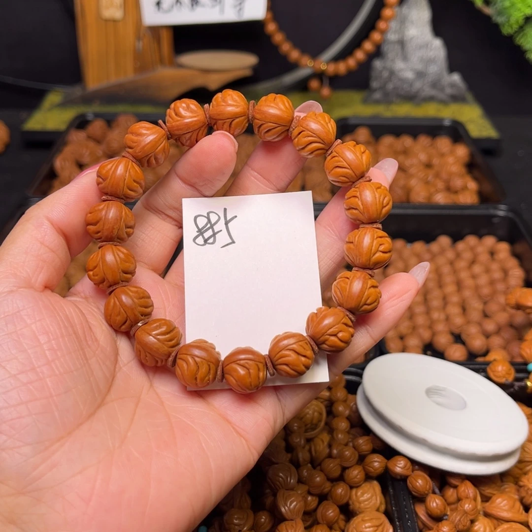 桃核手串玉龙脊14精品手串