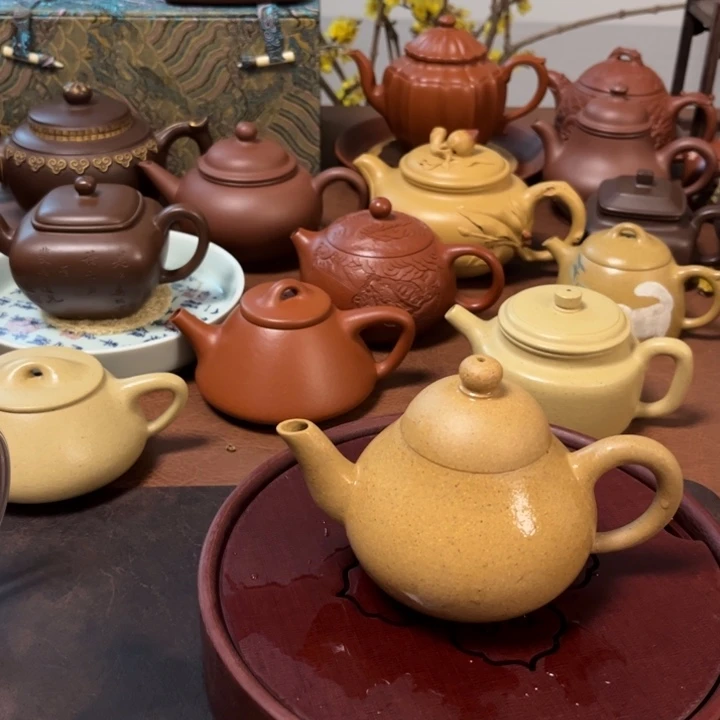 紫砂茶壶梨形壶黄段壶
