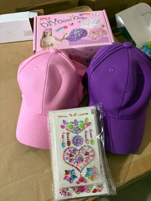 棒球帽套装diy贴贴砖科学玩具礼物