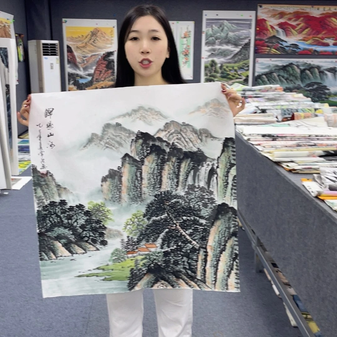 国画作品小姐姐放漏…