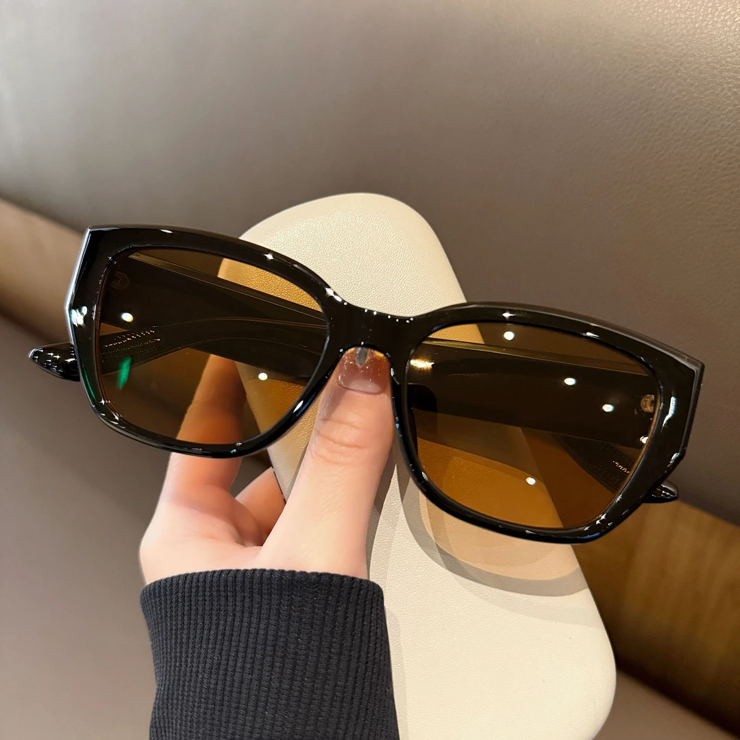 2025新款韩系猫眼大框墨镜女款高级感适合方圆脸太阳眼镜防紫外线
