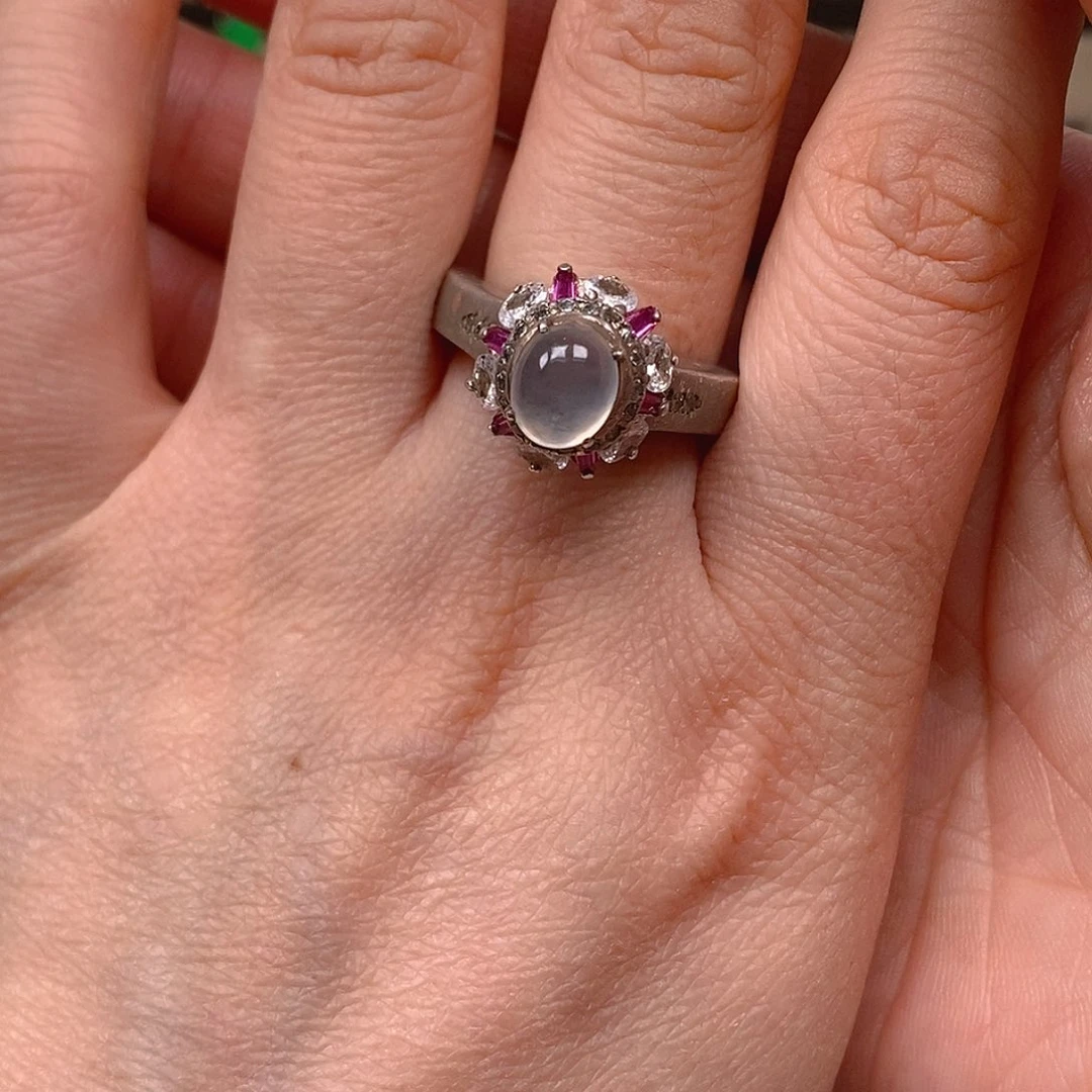 翡翠耳饰未镶嵌翡翠蛋面