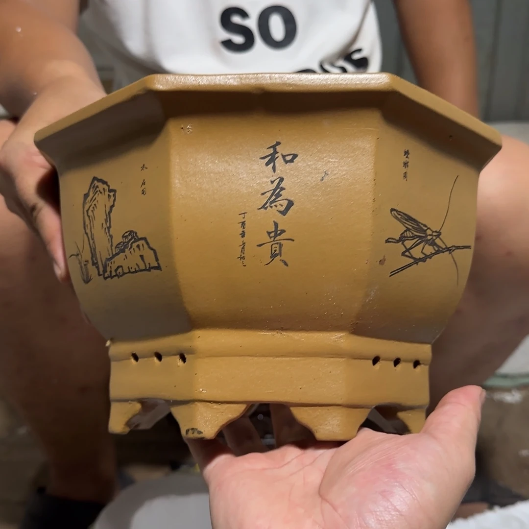 紫砂花盆口径27 24高度17