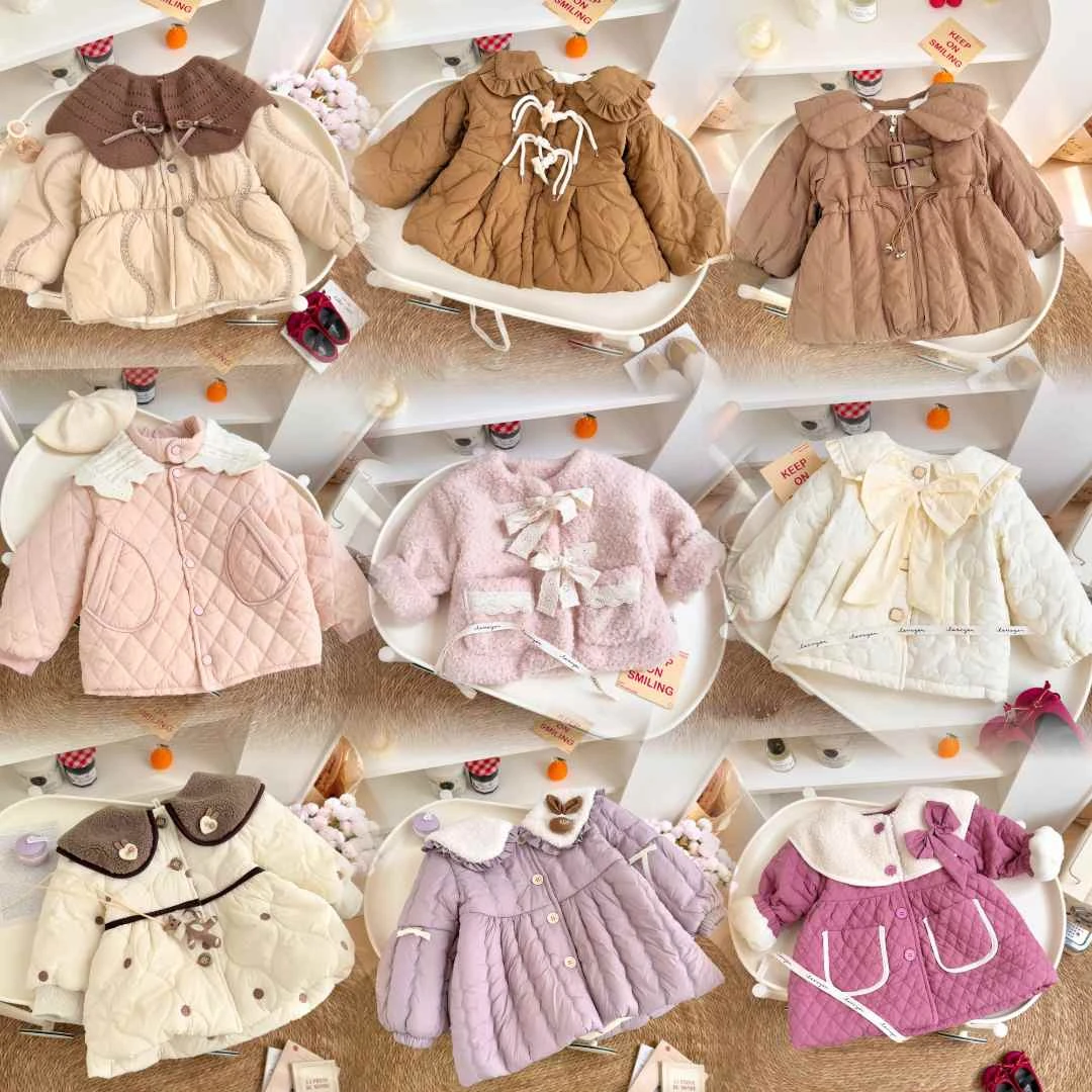 女童新款冬装女宝宝加厚加绒棉衣外套小童洋气棉衣冬季棉袄服精选