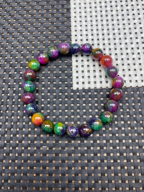 七彩孔雀舒8mm手串710