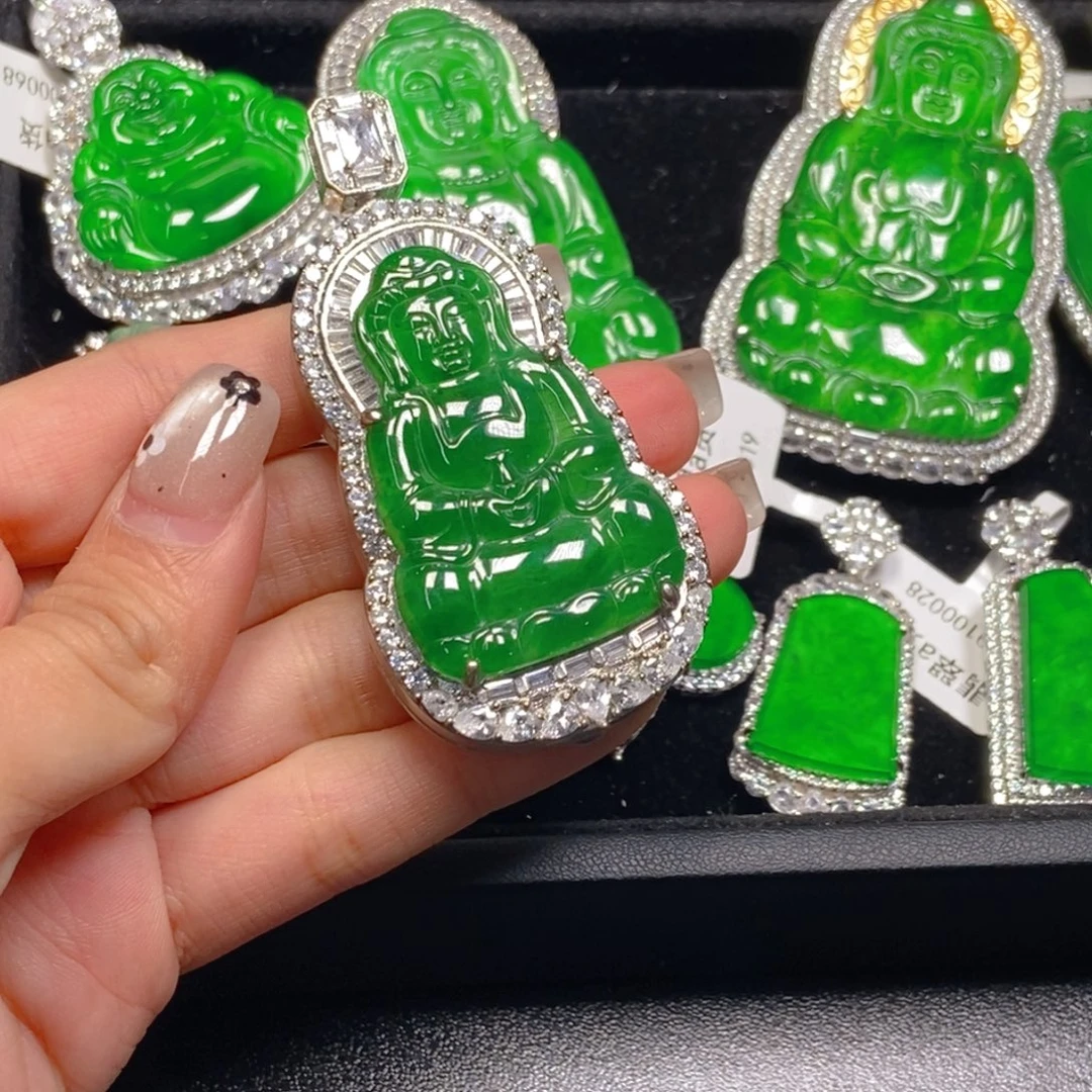 翡翠未镶嵌吊坠(不含链)