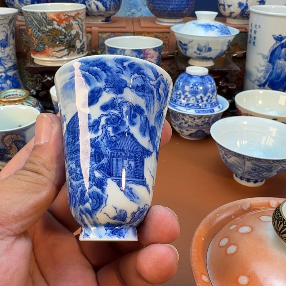 俗***杯子景德镇全手工手绘陶瓷