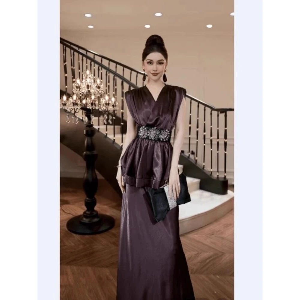 A506 法式名媛套装女夏季减龄上衣韩风chic一整套新款气质半身裙