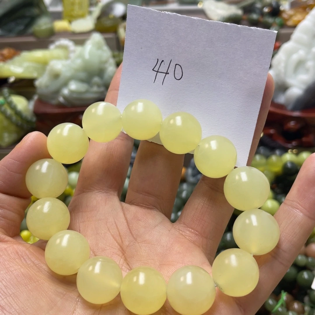 未镶嵌蛇纹石玉手链