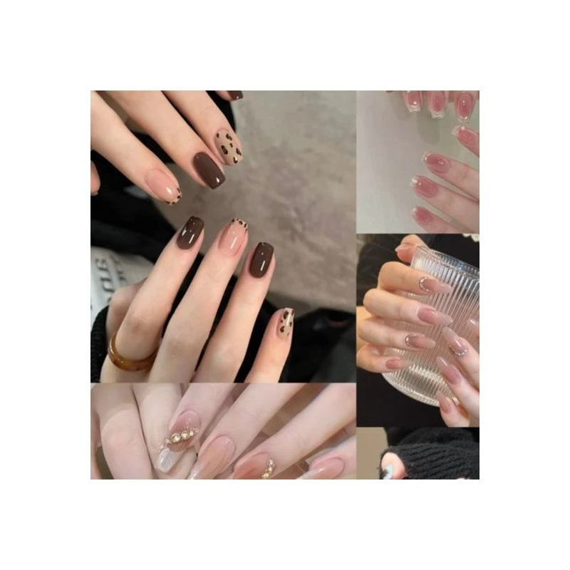 【清19】纯手工穿戴甲多种款式可选高级感绝美法式豹纹设计