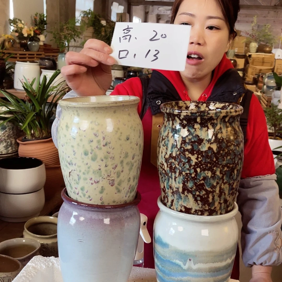 紫砂花盆高度20口径13