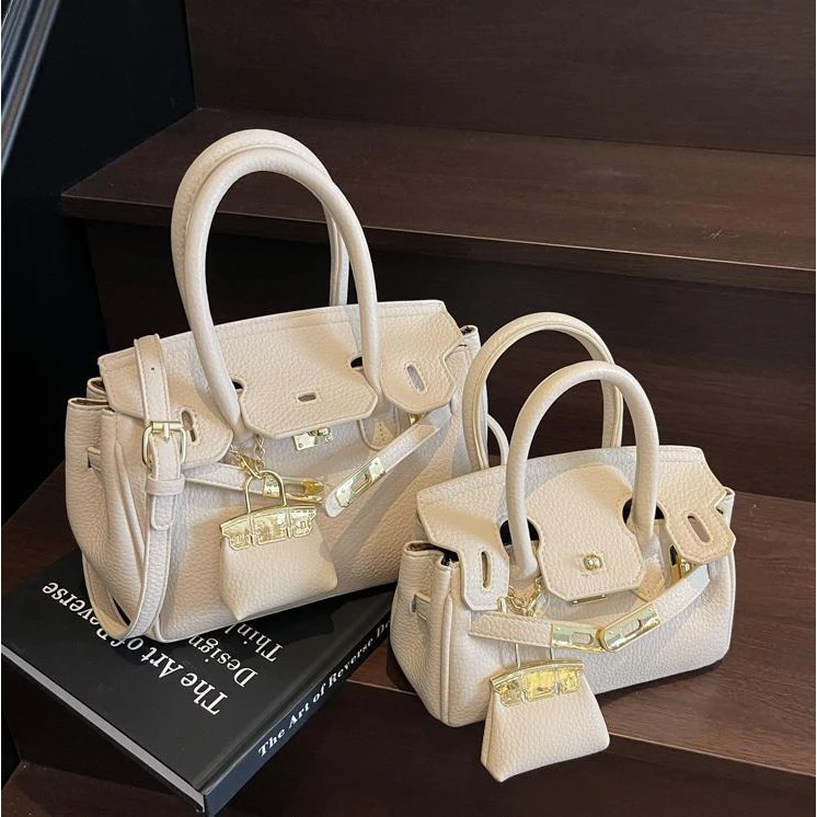 高级感铂金手提凯莉包2025新款潮百搭流行超火单肩斜挎包