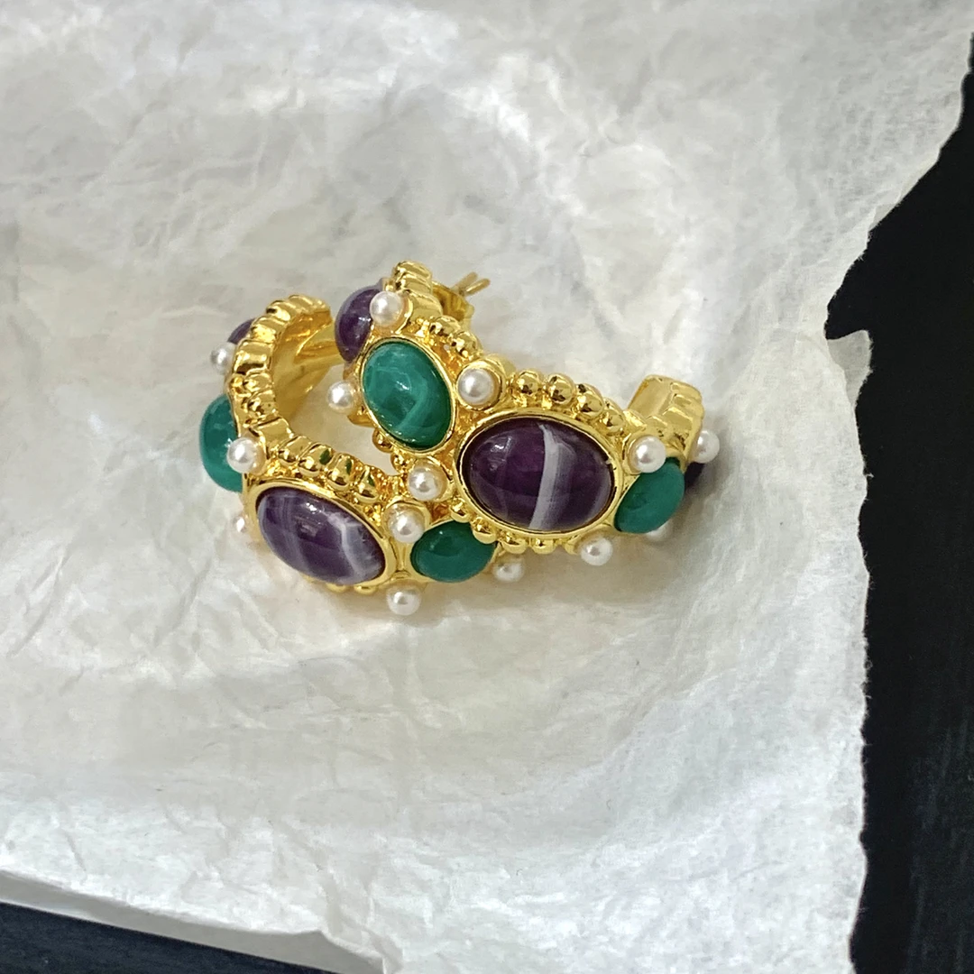 钛钢耳饰 钛钢耳饰 LARVINA复古重工耳环