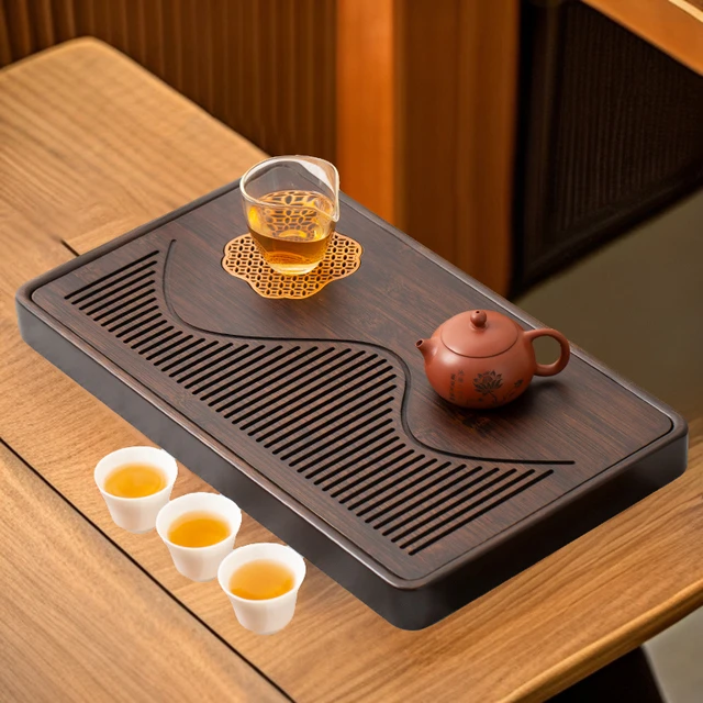 竹制储排两用大山茶盘家用托盘2025新款功夫茶具沥水储水盘茶台