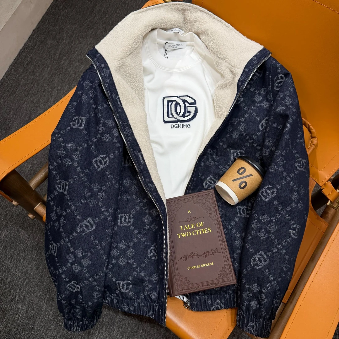 迪噶雅12506K149-20新款男士秋冬字母牛仔立领棉服夹克外套休闲