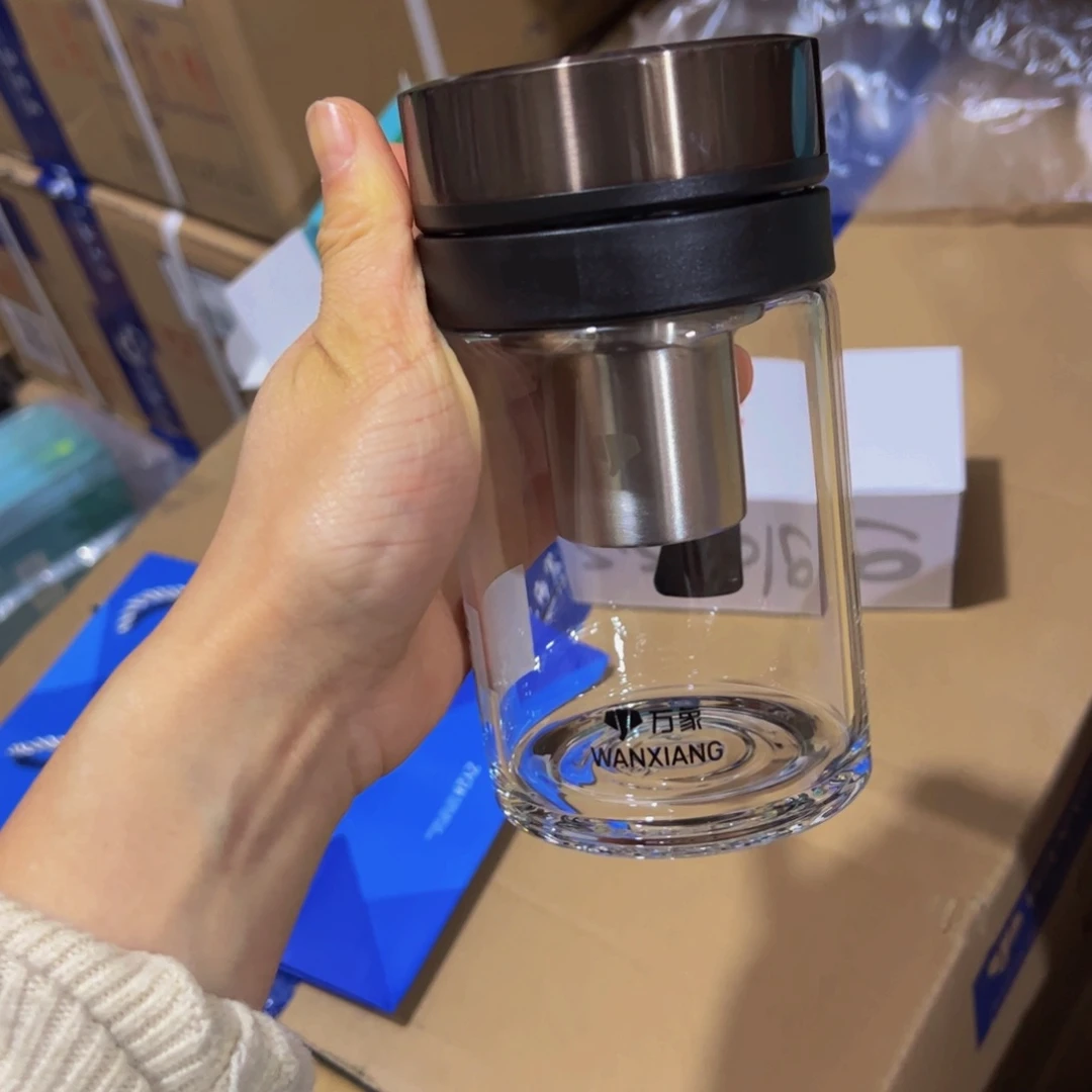 万象u219胡桃色单层烫手玻璃杯➕9913