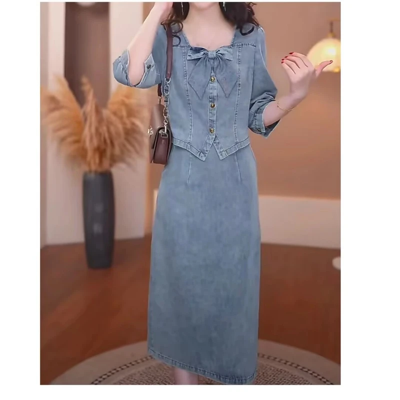 女装连衣裙气质显瘦洋气减龄时尚优雅收腰遮肉百搭中长款