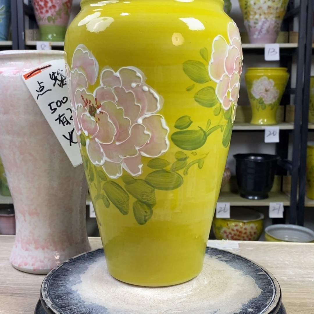 景德镇手工手绘陶瓷花盆