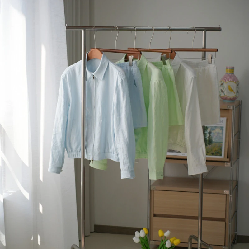 AutumnWang ALYX亚麻飞行夹克春夏时尚通勤松弛感静奢垫肩外套