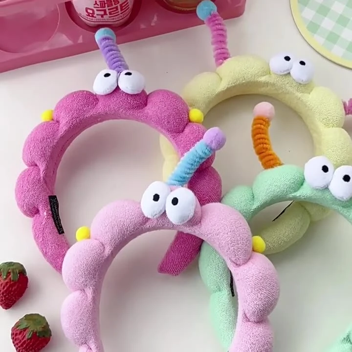 创意搞怪扭扭棒发箍派对卡通可爱彩色头箍女生洗脸用多巴胺发箍
