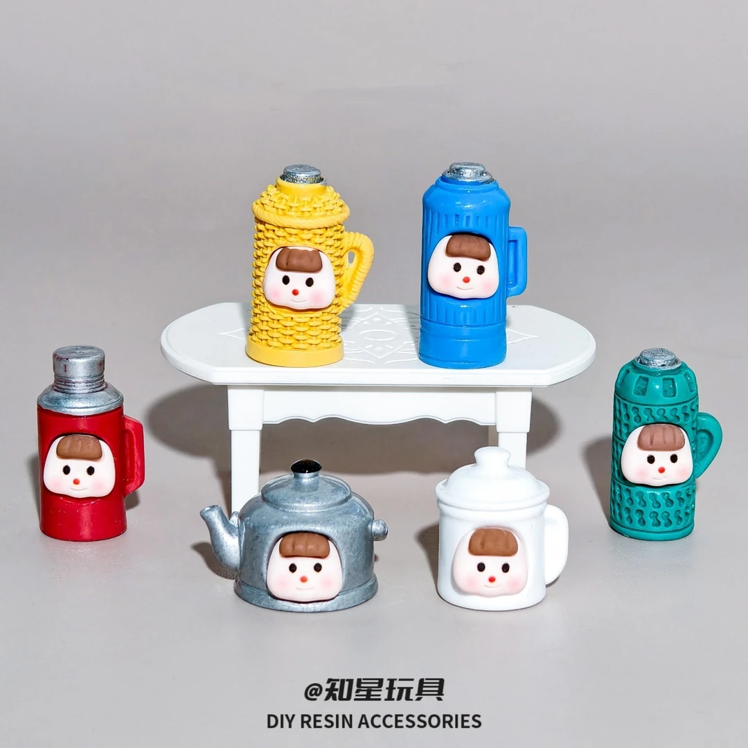 【许愿 对碰】复古怀旧多妹可爱水壶树脂摆件