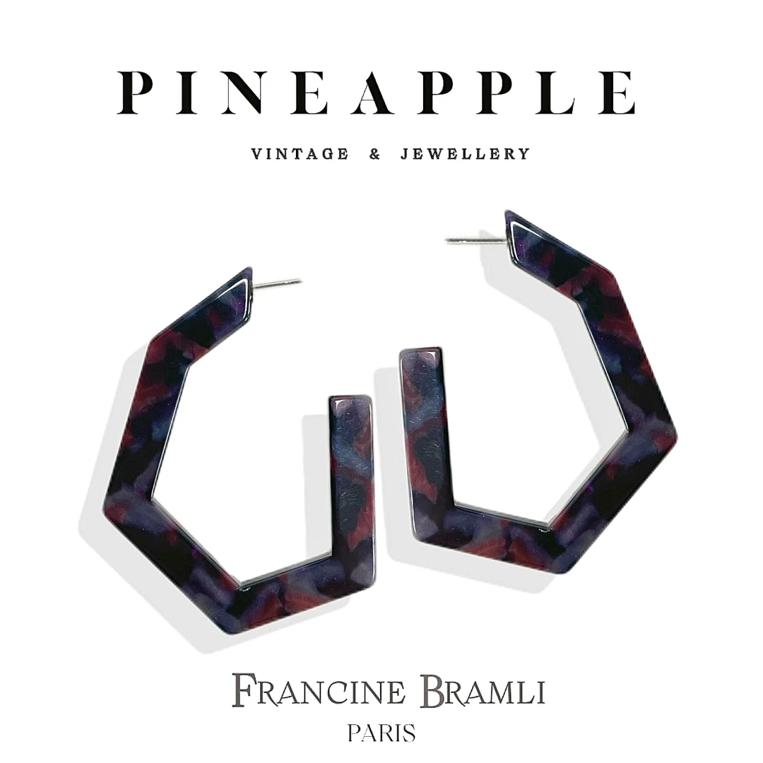 合金耳饰 菠萝中古FB耳环LK7925