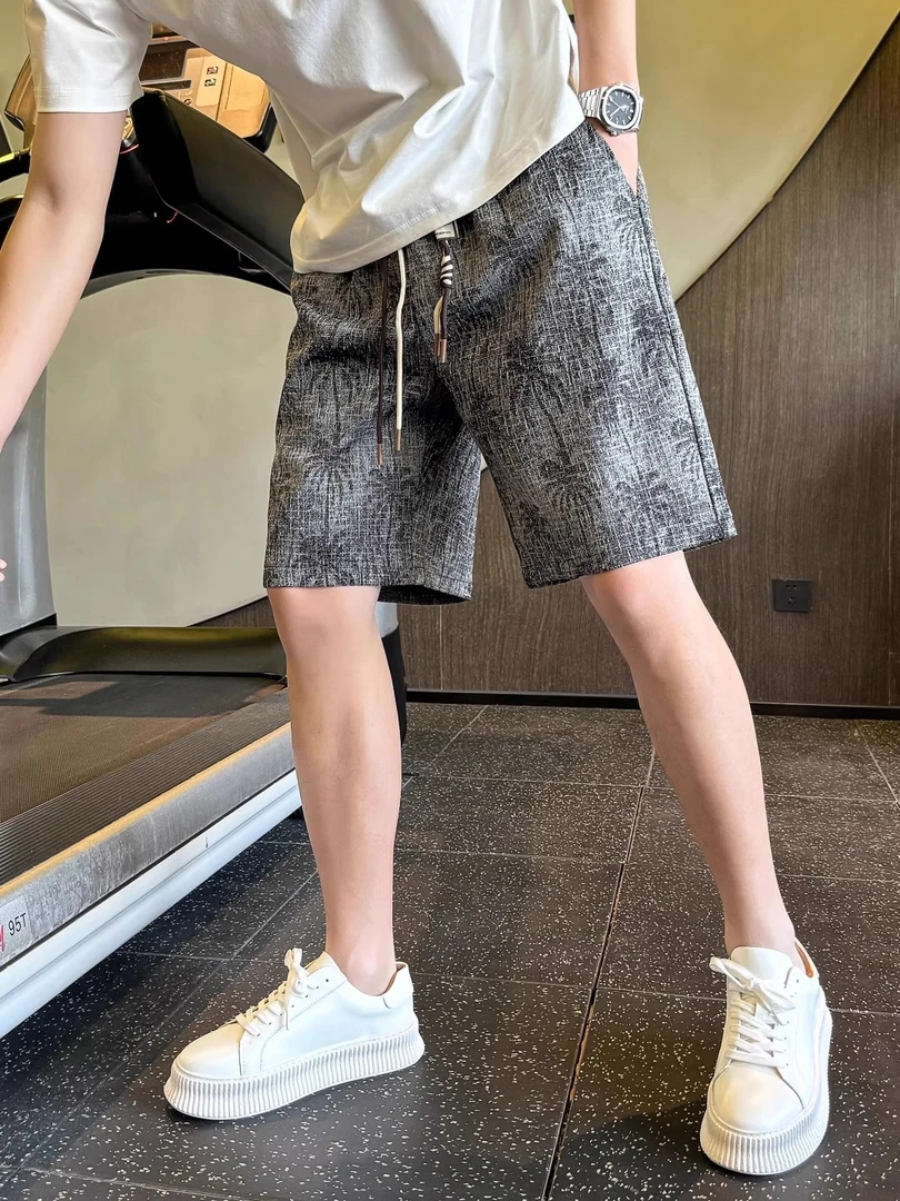 2025新款休闲中裤子痞帅沙滩大裤衩男潮牌短裤夏季潮流运动五分裤