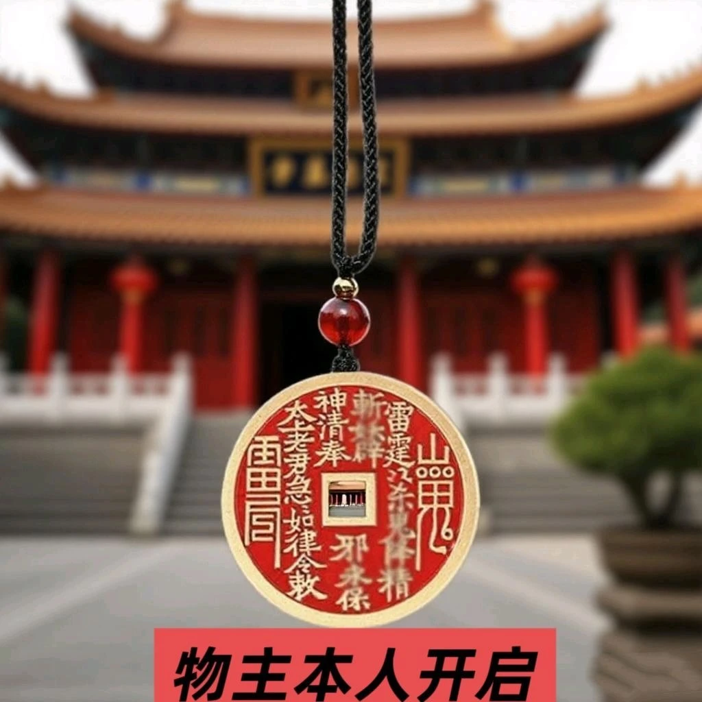 【龙虎山直发】山鬼花钱道家正品纯黄铜挂件钥匙扣挂坠道家护身挂件