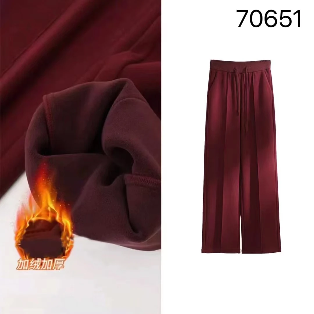 新年款梧桐裤！加绒加厚细腻舒适垂感柔顺梧桐直筒裤70651