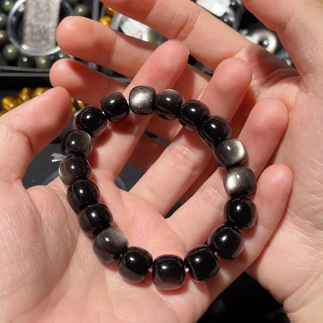 凯***玺黑曜岩未镶嵌手链