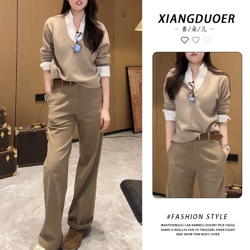 时尚假两件polo领针织衫女2026冬柔暖面料简约版型轻简冬日穿搭