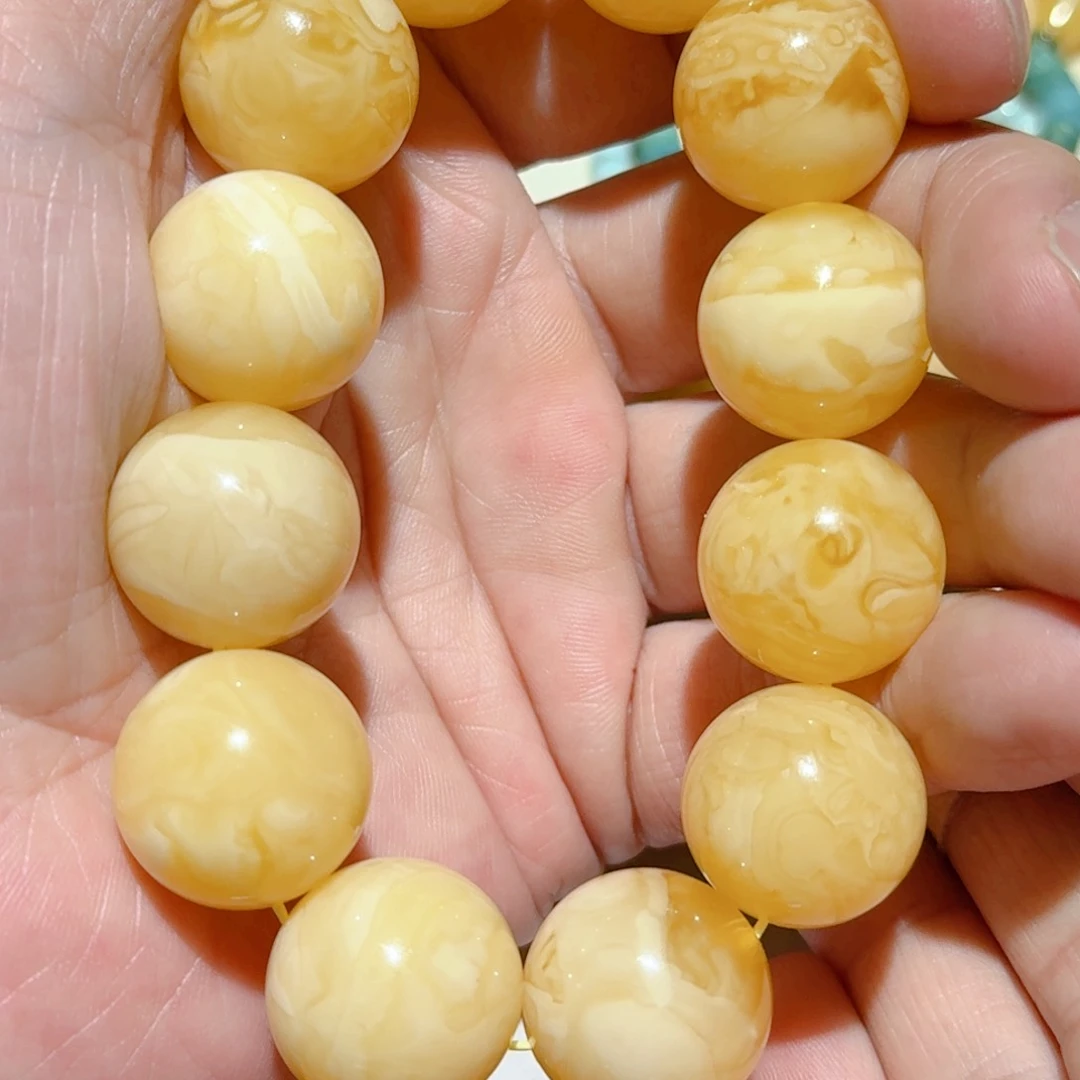 未镶嵌蜜蜡手链琥珀蜜蜡手串19mm大