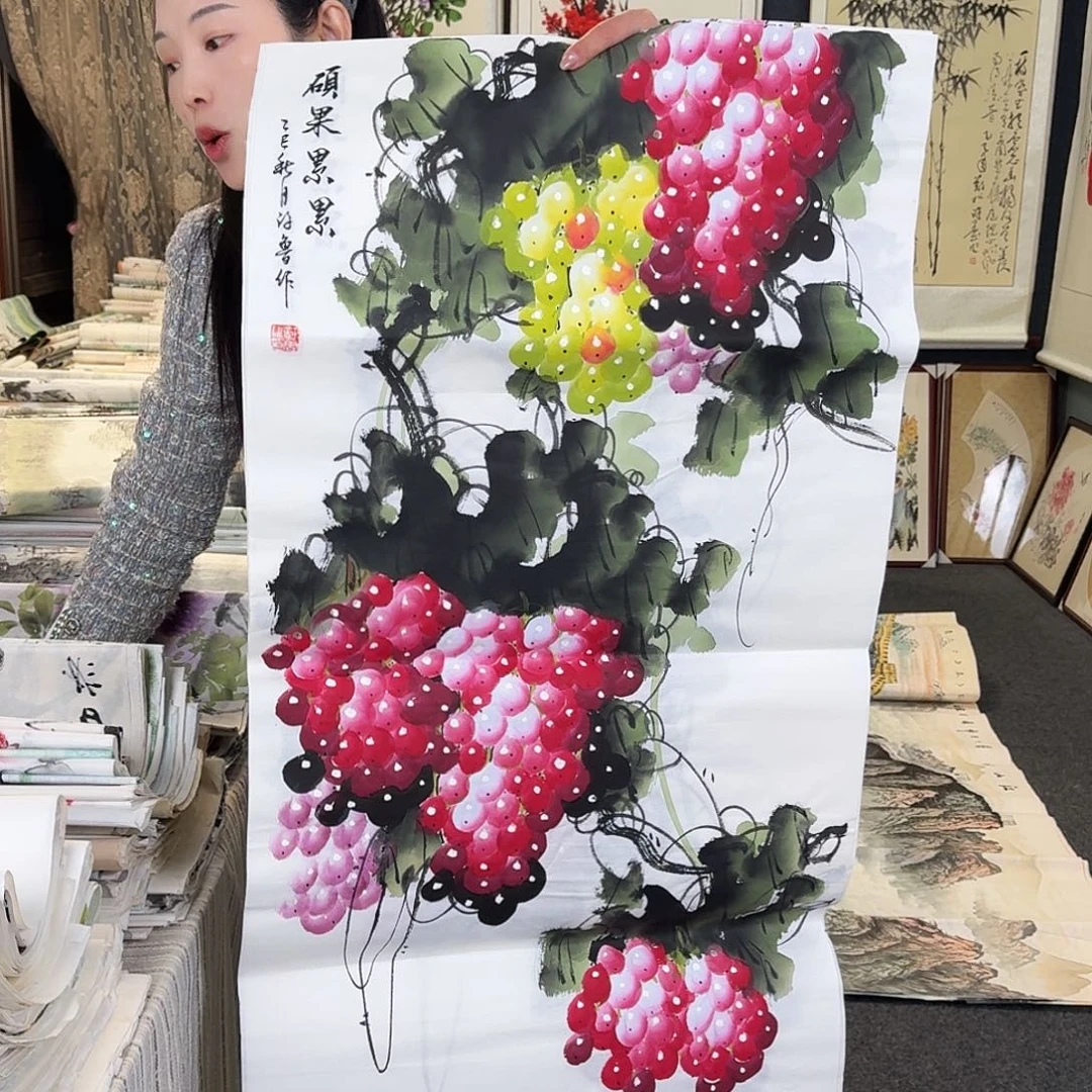 纯手绘国画作品好三尺