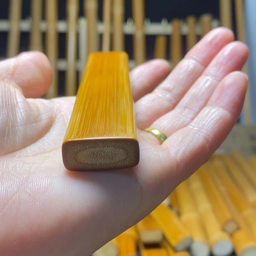 【闪购商品】我**欢实心玉竹文玩手把刻上上签