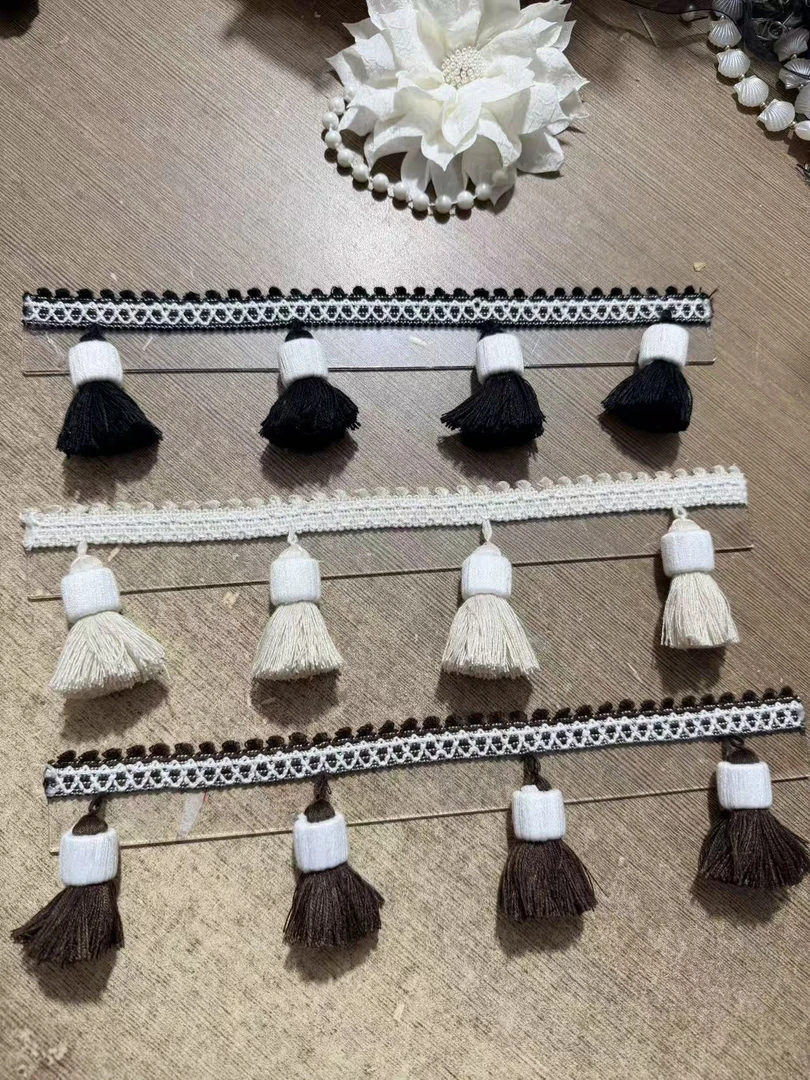 新款百搭欧式窗帘花边装饰立边流苏吊穗辅料11-16